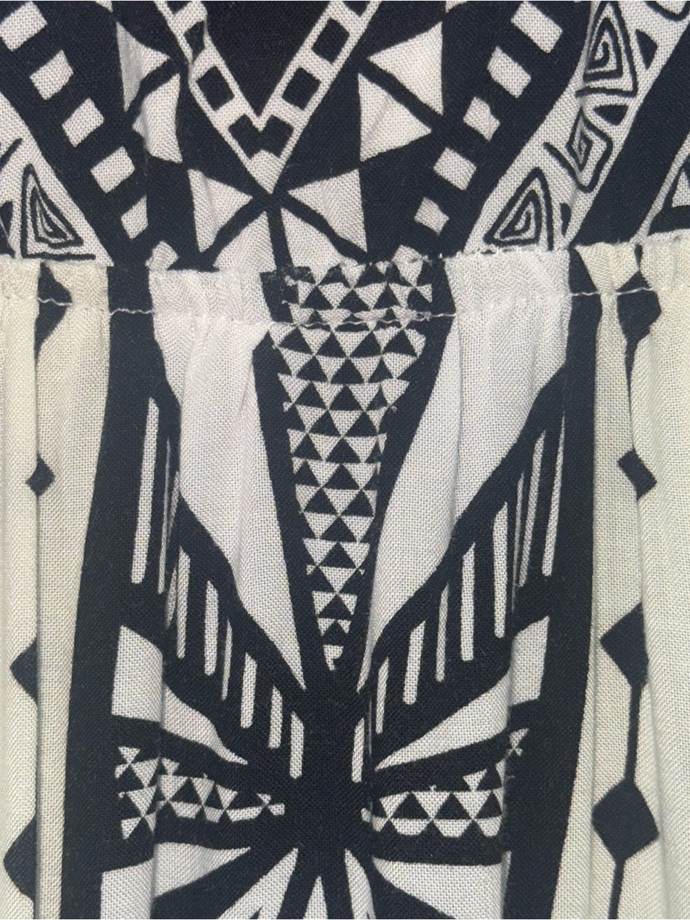Flying Tomato Cream Maxi Dress with Black Tribal Motif and Bright Accents - Picture 8 of 10